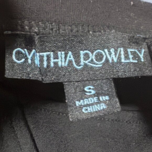 Cynthia Rowley Black Smocked Hem Sweatshirt Women’s Small Long Sleeve Pullover T - Picture 4 of 5